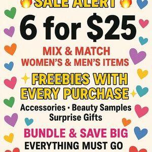 Sale to celebrate Love 6/$25